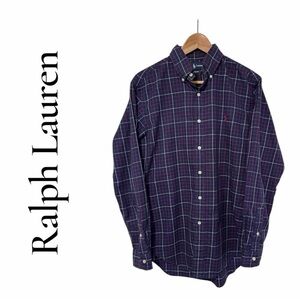 Polo Ralph Lauren Mens Classic Fit Long Sleeve Blue Plaid Small Button Down Used